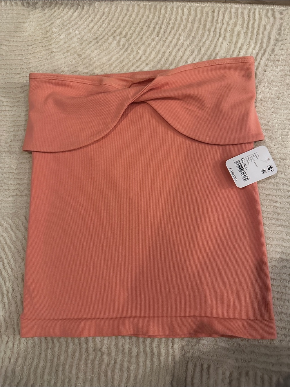 FP intimately twist front tube top NWT size M/L retail $38 color Peach 🍑